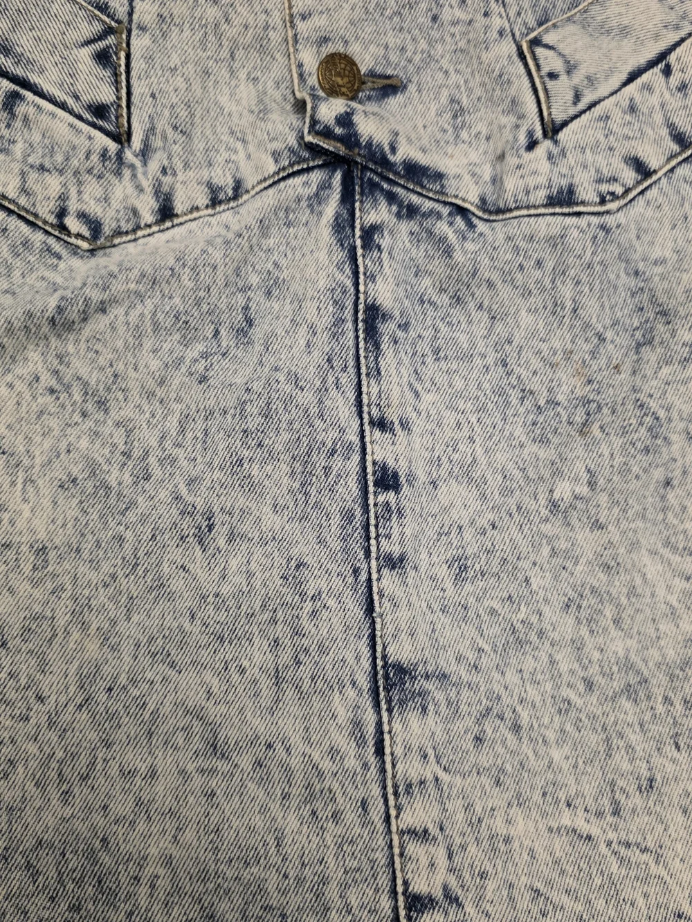 Vintage 80s Filippo Totti Acid Wash High Waisted Denim Skirt - Size 5/6
